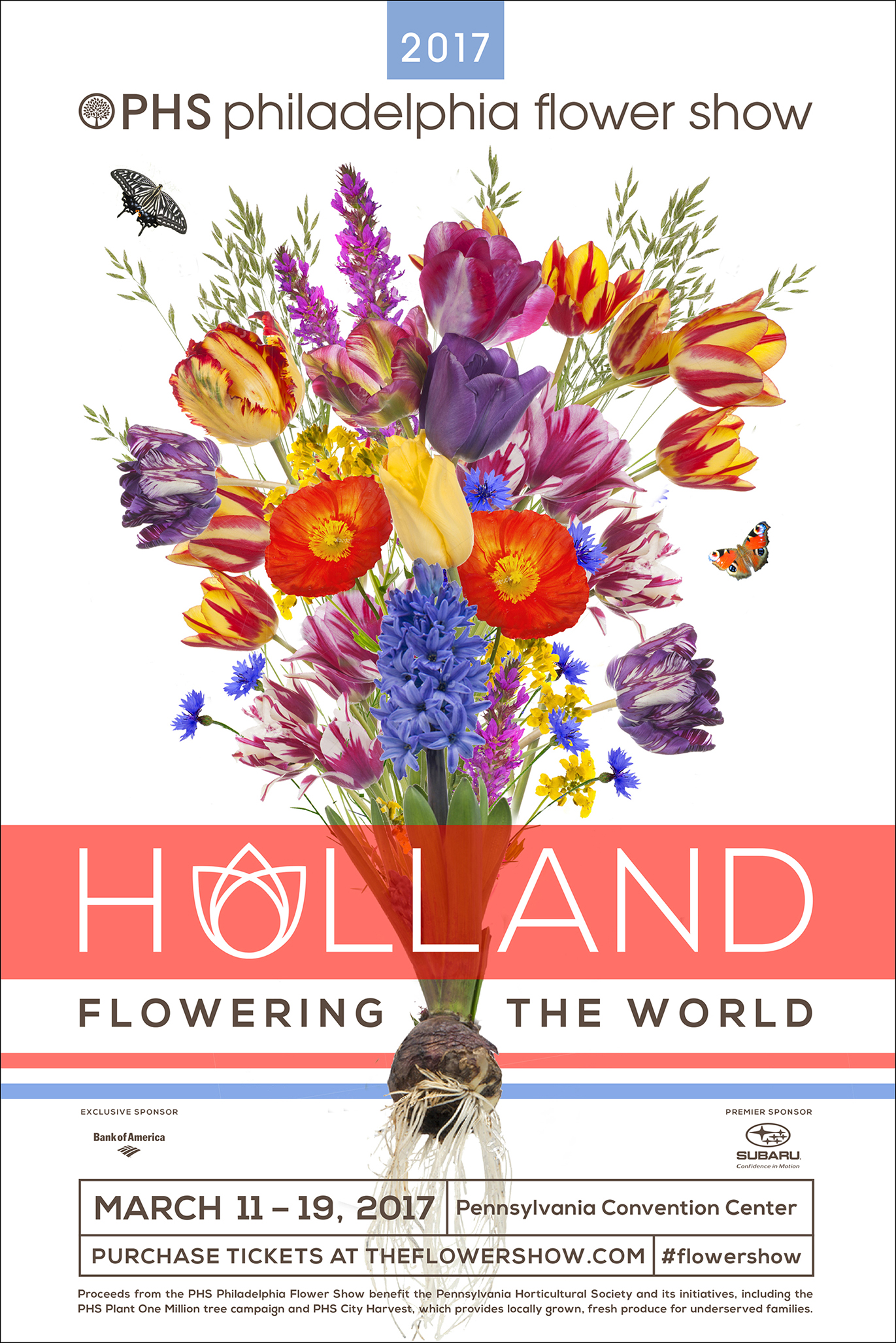 A poster option that was not chosen for the 2017 PHS Philadelphia Flower Show.