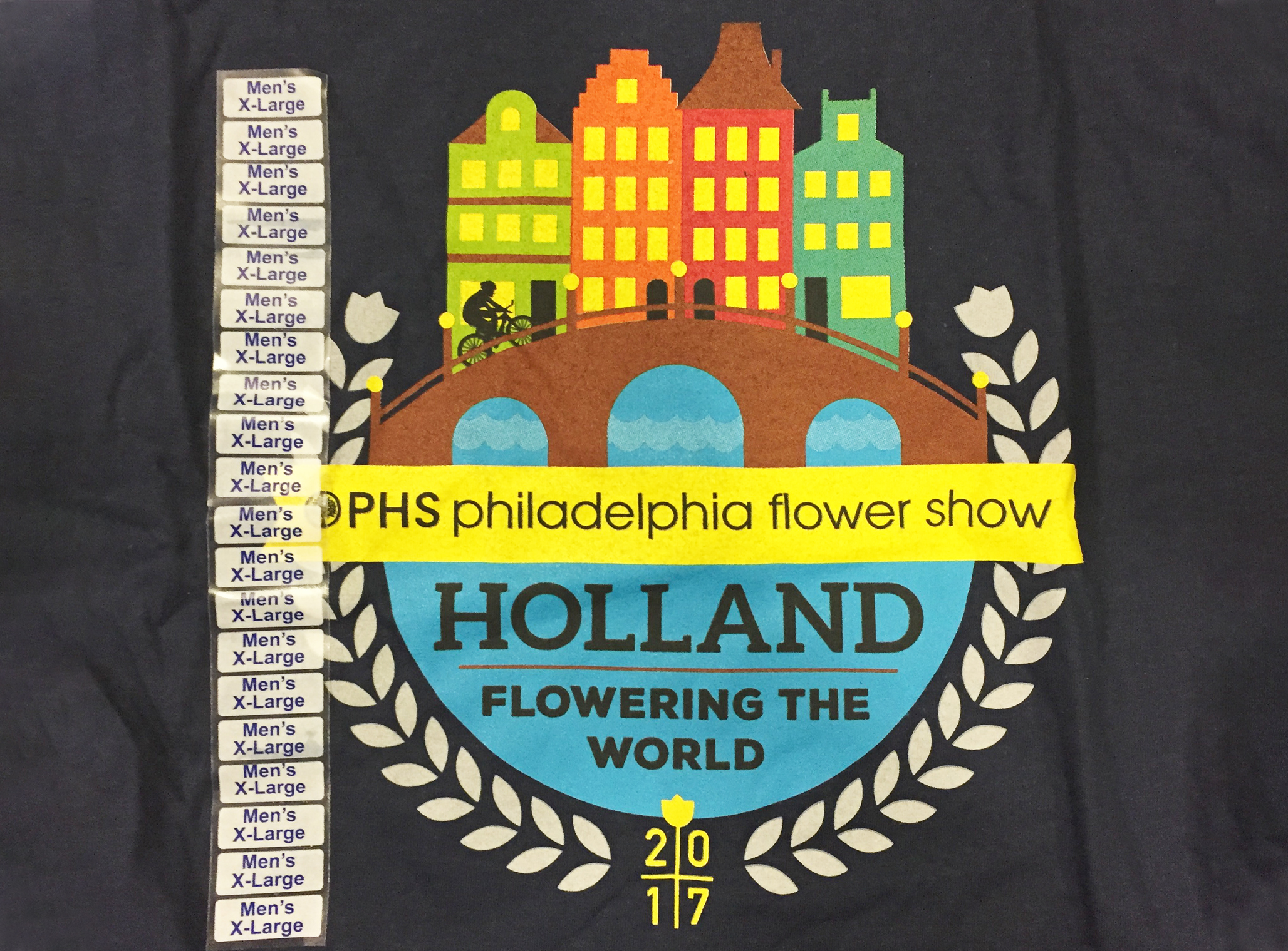 Additional t-shirt design for the 2017 PHS Philadelphia Flower Show.