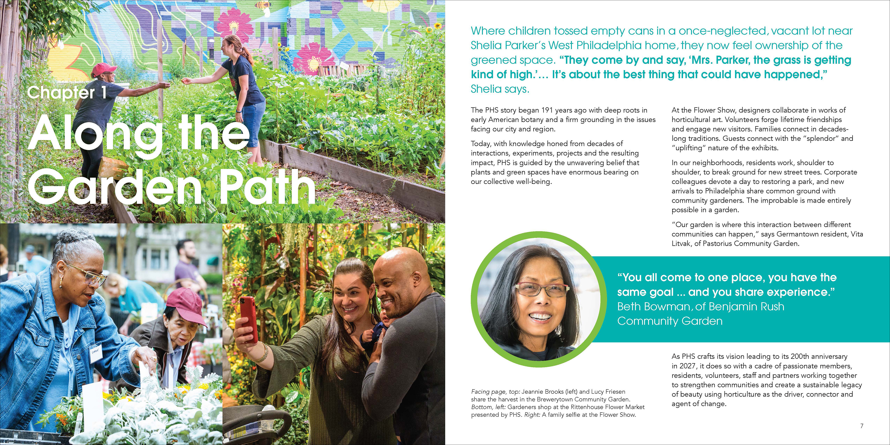 A spread from the 2018 PHS Annual Report.