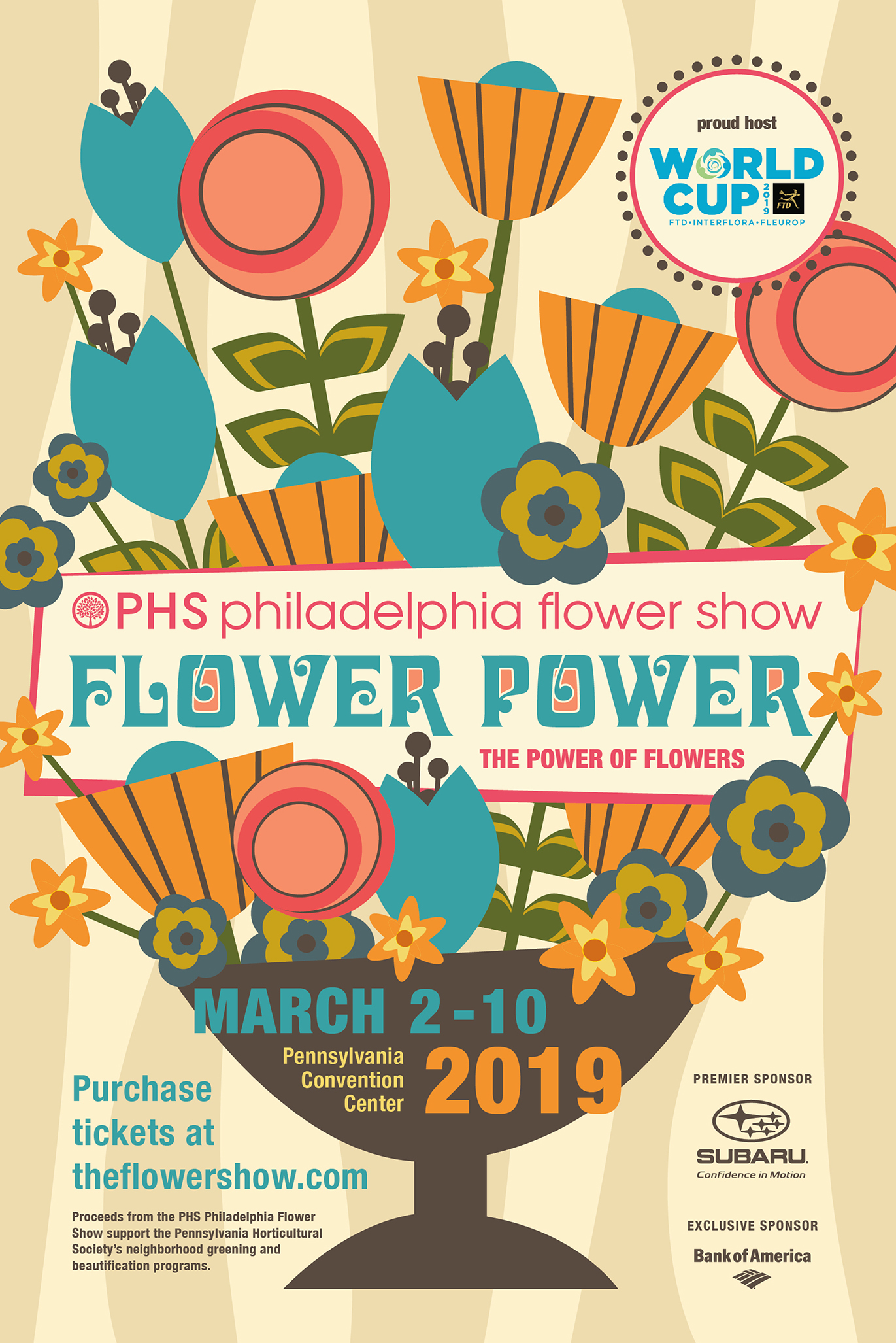 A poster option that was not chosen for the 2019 PHS Philadelphia Flower Show.