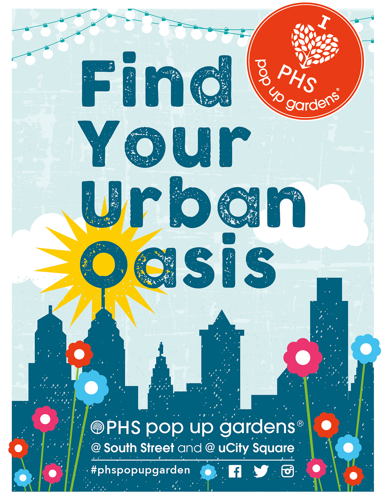 Postcard for PHS Pop Up Gardens.